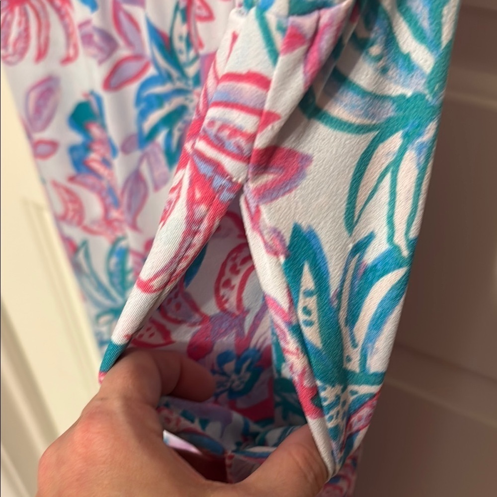 Floral Jumpsuit in Pink and Green Stella Parker Collection Sz Large - Picture 4 of 8